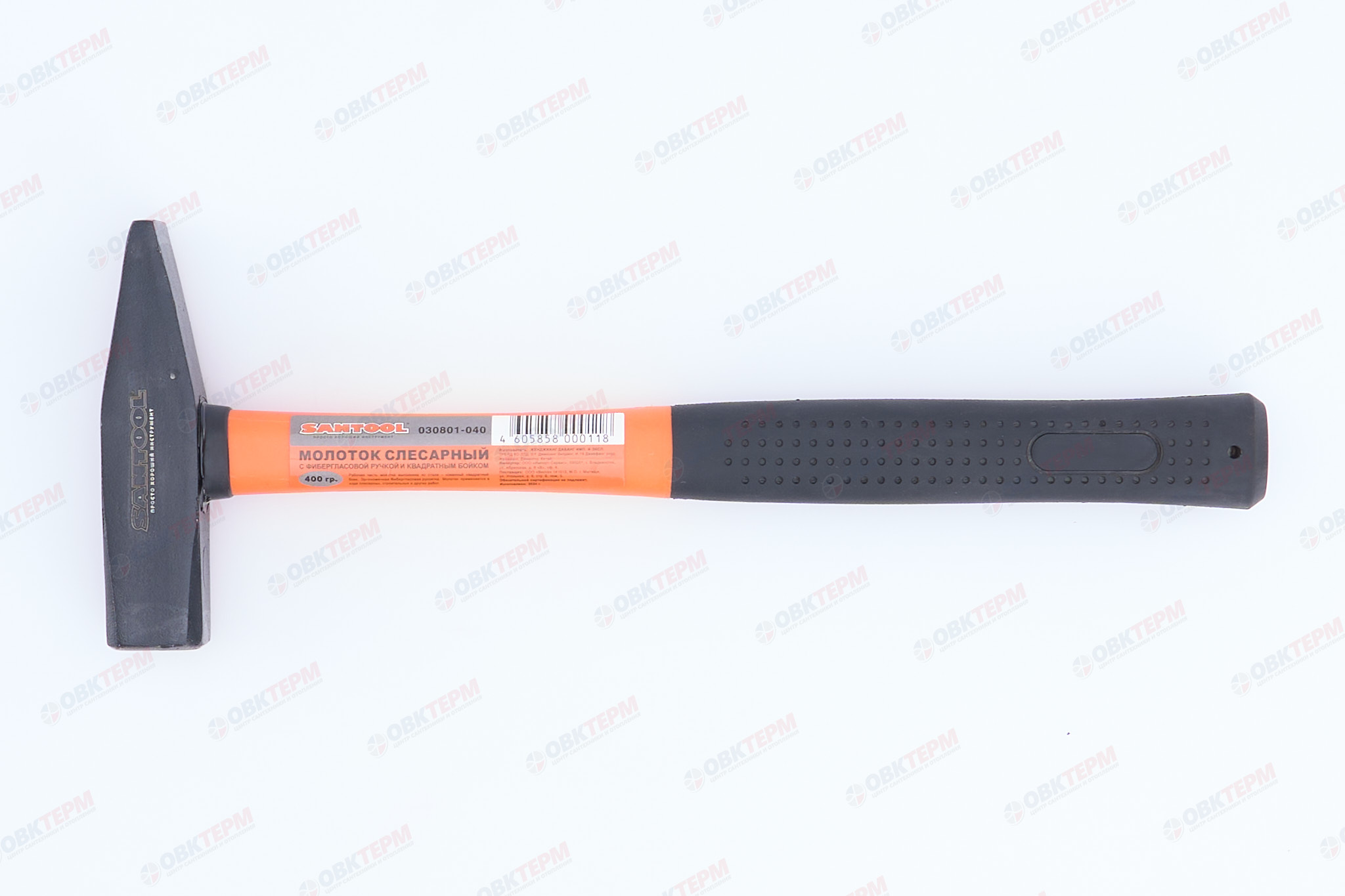 Молоток немецкого типа, фибергласовая ручка, кованый боек 400 гр SANTOOL - миниатюра №7