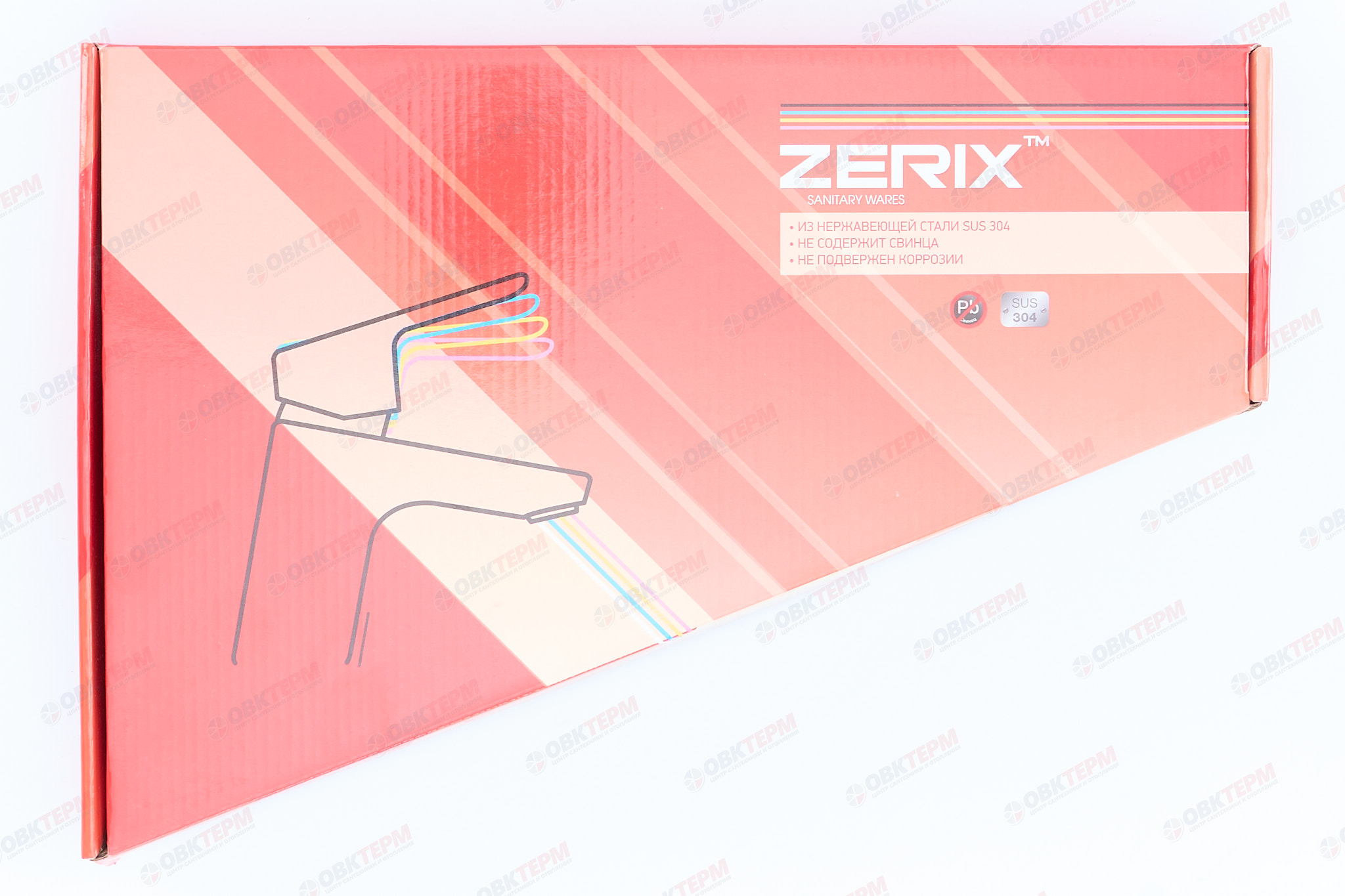 Смеситель д/кухни нерж/сталь ZERIX LUX-011 GRAY REFLECTOR 10 шт/ящ - миниатюра №6