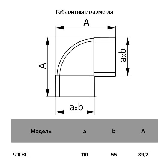 Колено вертикальное 90°, плоское 55х110 мм, пластик (44шт/уп) Эра - Изображение №5