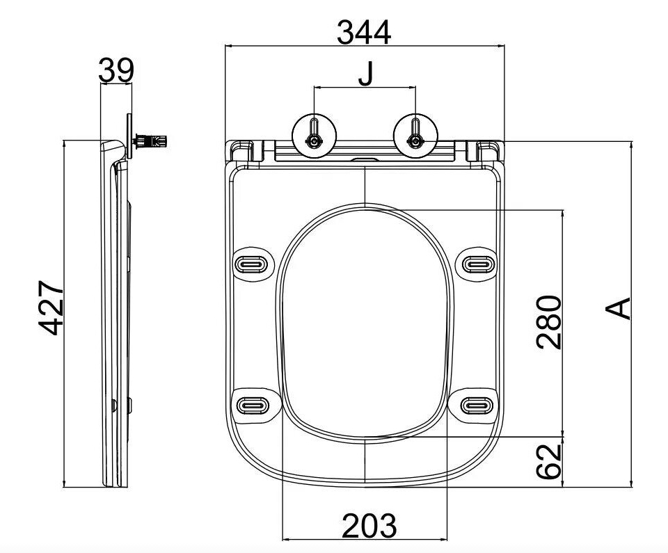 Сиденье EvaGold ДП для унитаза K53,Т1016,Т1016В,Т1060,Т1010,Т1083,705,705В,5017,101,Т1015,А2801 - Изображение №2