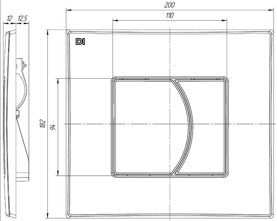 Инсталляц. сист д/унитаза DI (Тип 2-Х-DI  / кнопка /цвет ХРОМ) - Изображение №4