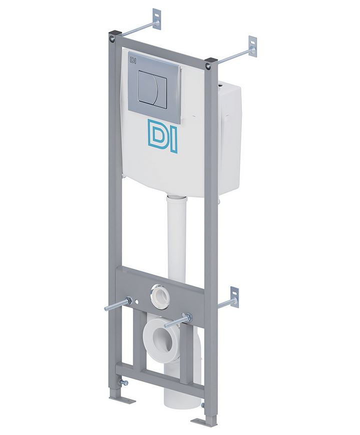 Инсталляц. сист д/унитаза DI (Тип 2-Х-DI  / кнопка /цвет ХРОМ) - Изображение №1