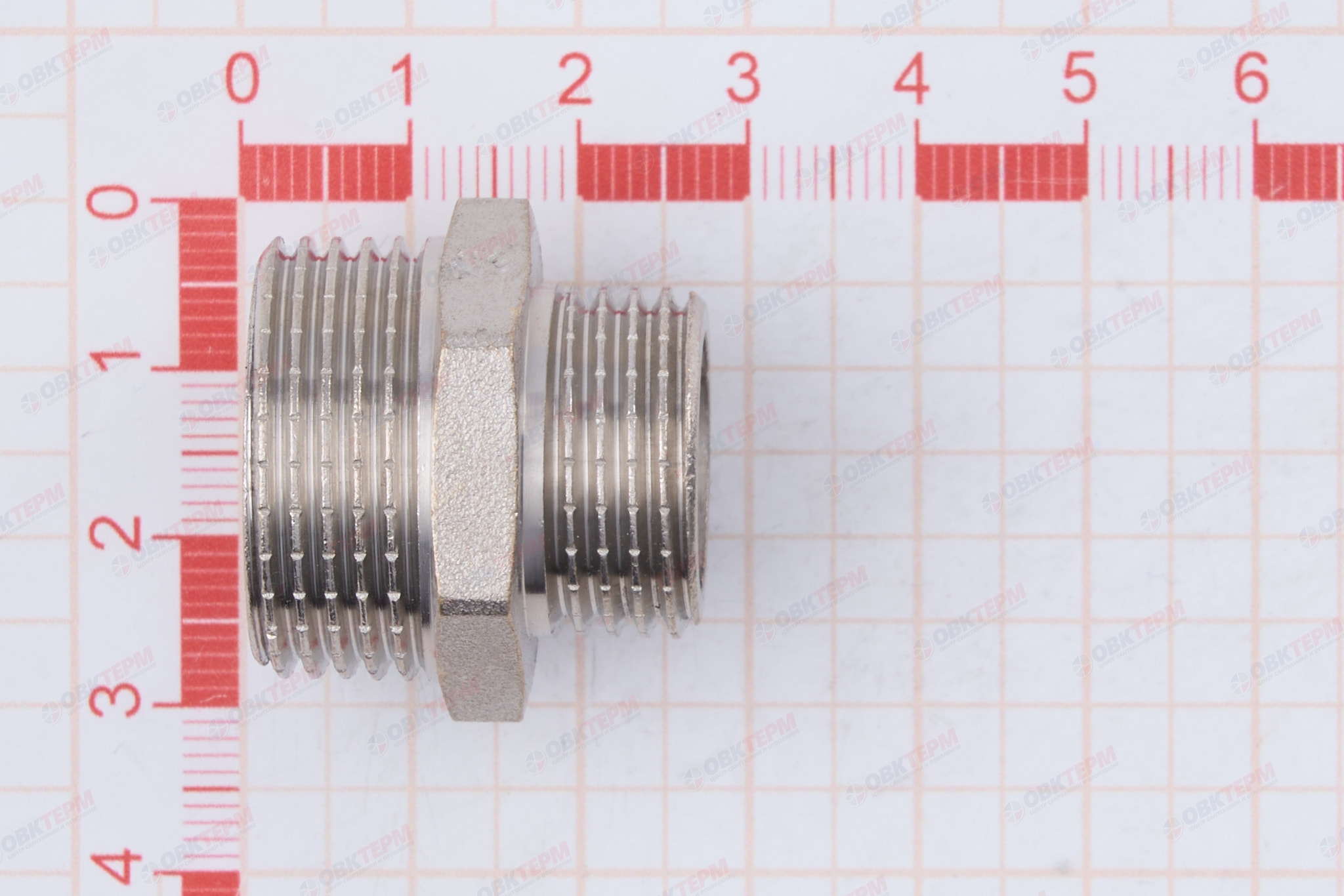 Ниппель    3/4" - 1/2"  Никель ZEISSLER                   (200/10) - миниатюра №6