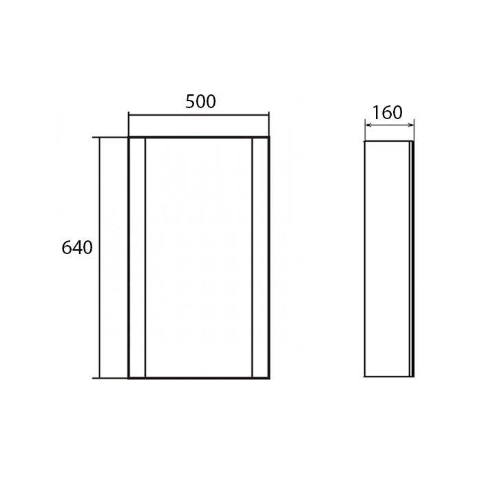 Шкаф-Зеркало 50 Фламенко 505, белое, Flamenco  (В640хШ480хГ160) - Изображение №2
