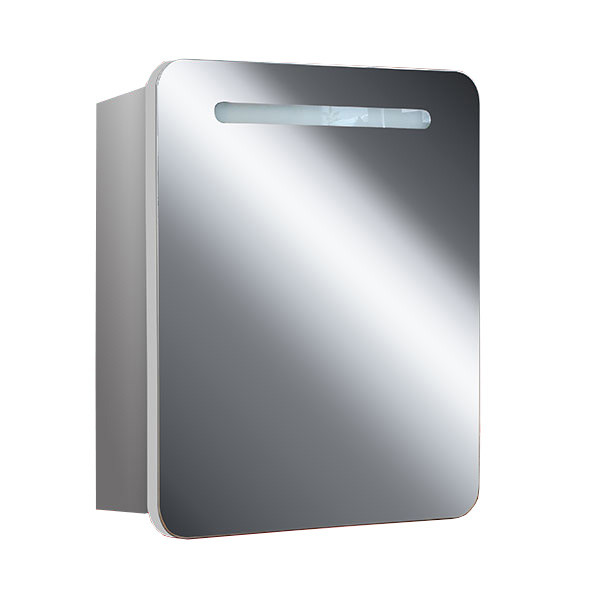 Шкаф-Зеркало 60 Фламенко 612 С, белое, Flamenco (В700хШ600хГ180) - изображение №1