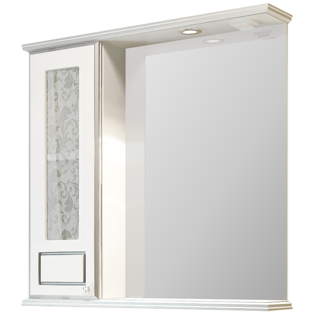 Зеркало EvaGold 75 "Emili" патина серебро - изображение №1