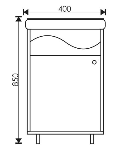 Тумба EvaGold 40 "Gloria" (ум Como-10) - миниатюра №3