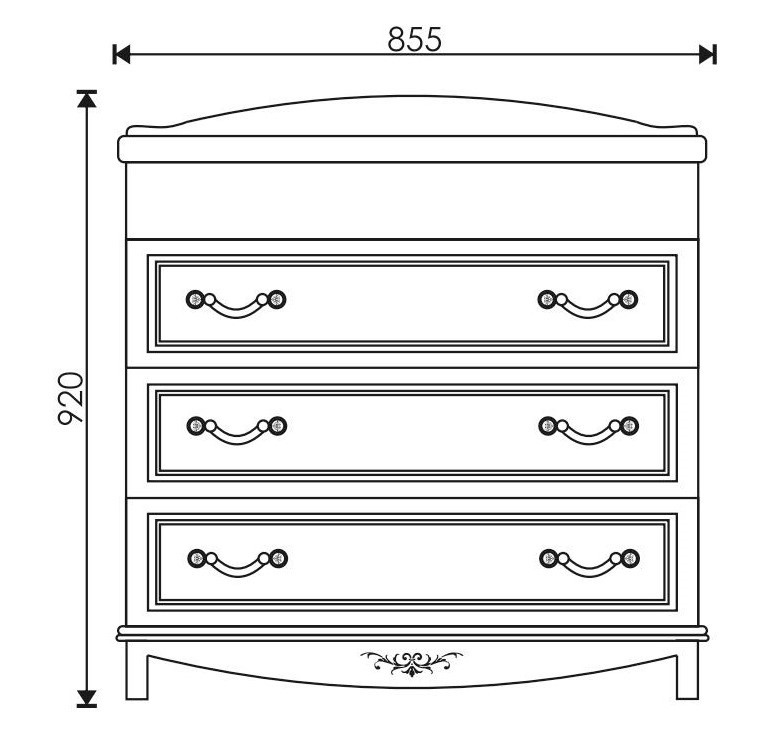 Тумба EvaGold 85 "Leon" (ум Модерн 85) с сифоном - миниатюра №2