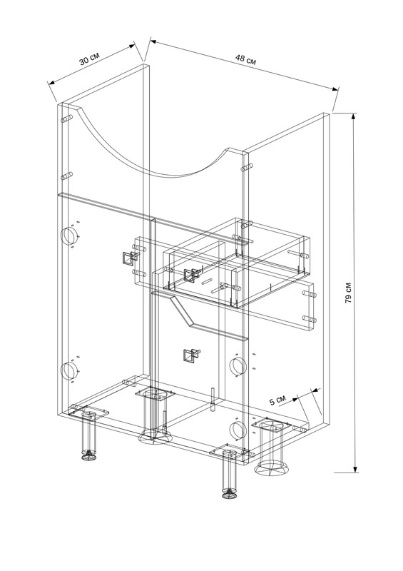 Тумба напольная EvaGold  50 "Rados"  с ящиком (ум Уют 50) - Изображение №4