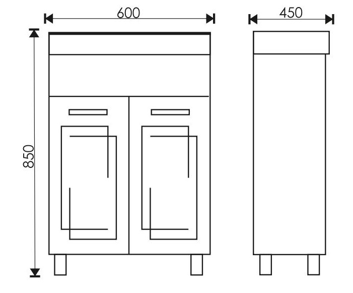 Тумба напольная EvaGold  60 "Sevilla" (ум CITY 60/Como 60) - Изображение №3