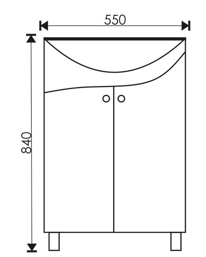 Тумба EvaGold 55-2  "Spring" (ум Элеганс 55) бежевый - миниатюра №3