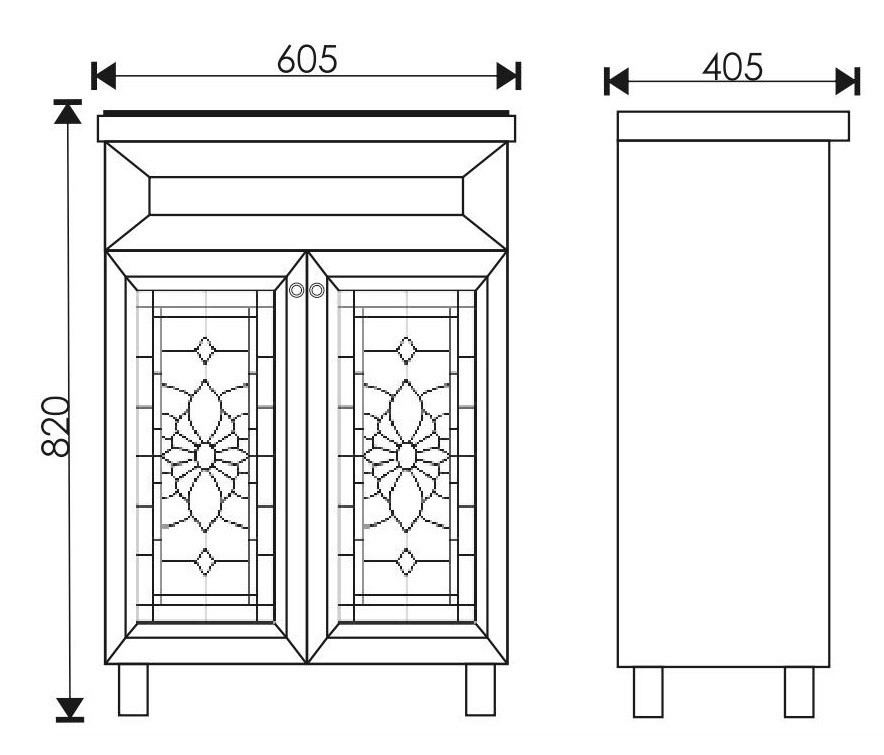 Тумба EvaGold 60 "Tiffani" (ум Фостер 600) - миниатюра №2