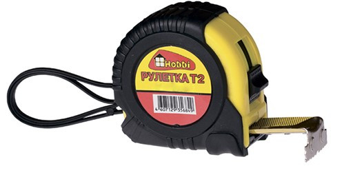 Рулетка "Т2" 5 м/25 мм Hobbi (12шт) - Изображение №1