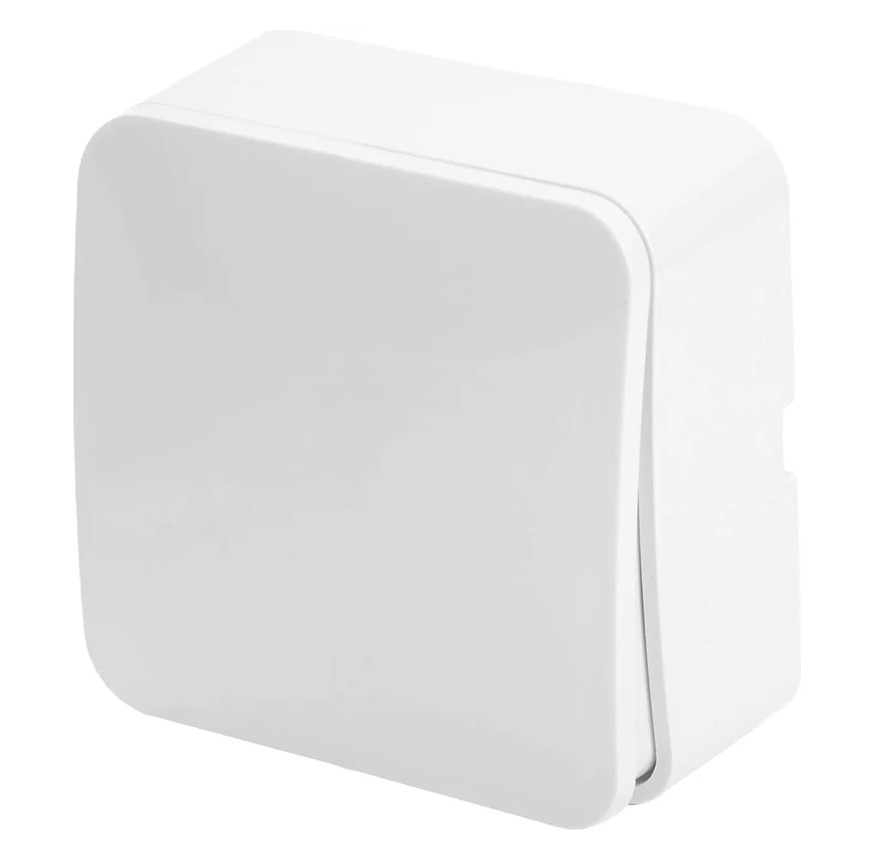 Выключатель открытой установки 1-клавишный, 250В, 10А, IP20, серия София, белый, MSW10-10-01 - Изображение №1