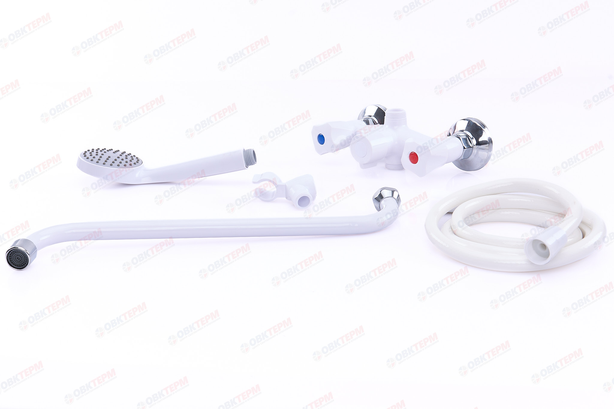 Смеситель д/ванны BRIMIX 4402 длинный излив /АБС пластик (белый) - Изображение №5