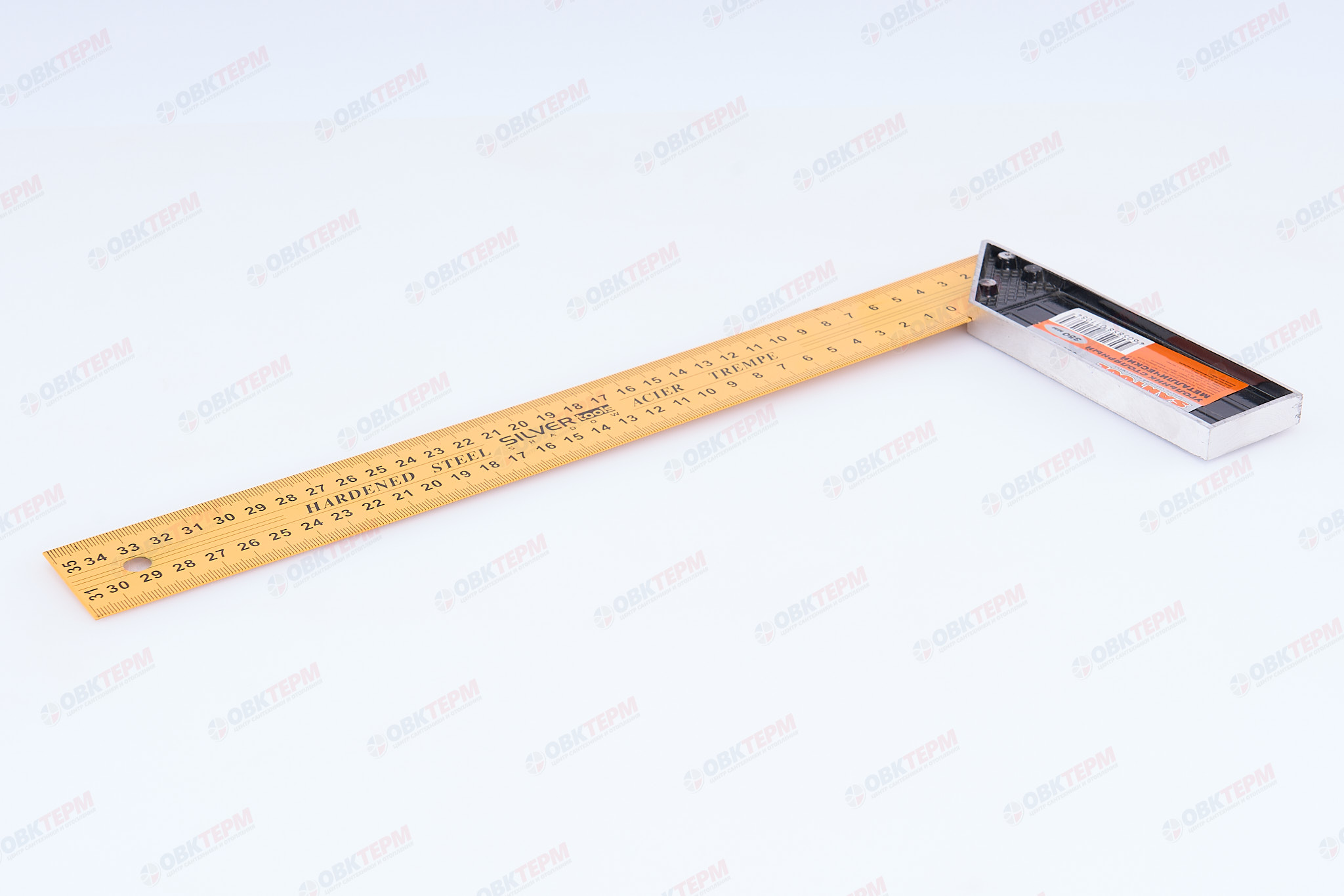 Угольник столярный металлический 500мм желтый SANTOOL - Изображение №1