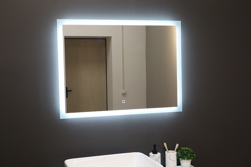 Зеркало  800х600 прямоугольное с подсветкой Norma-Lite (сенсор выкл, хол. свет) Silver Mirrors - Изображение №4
