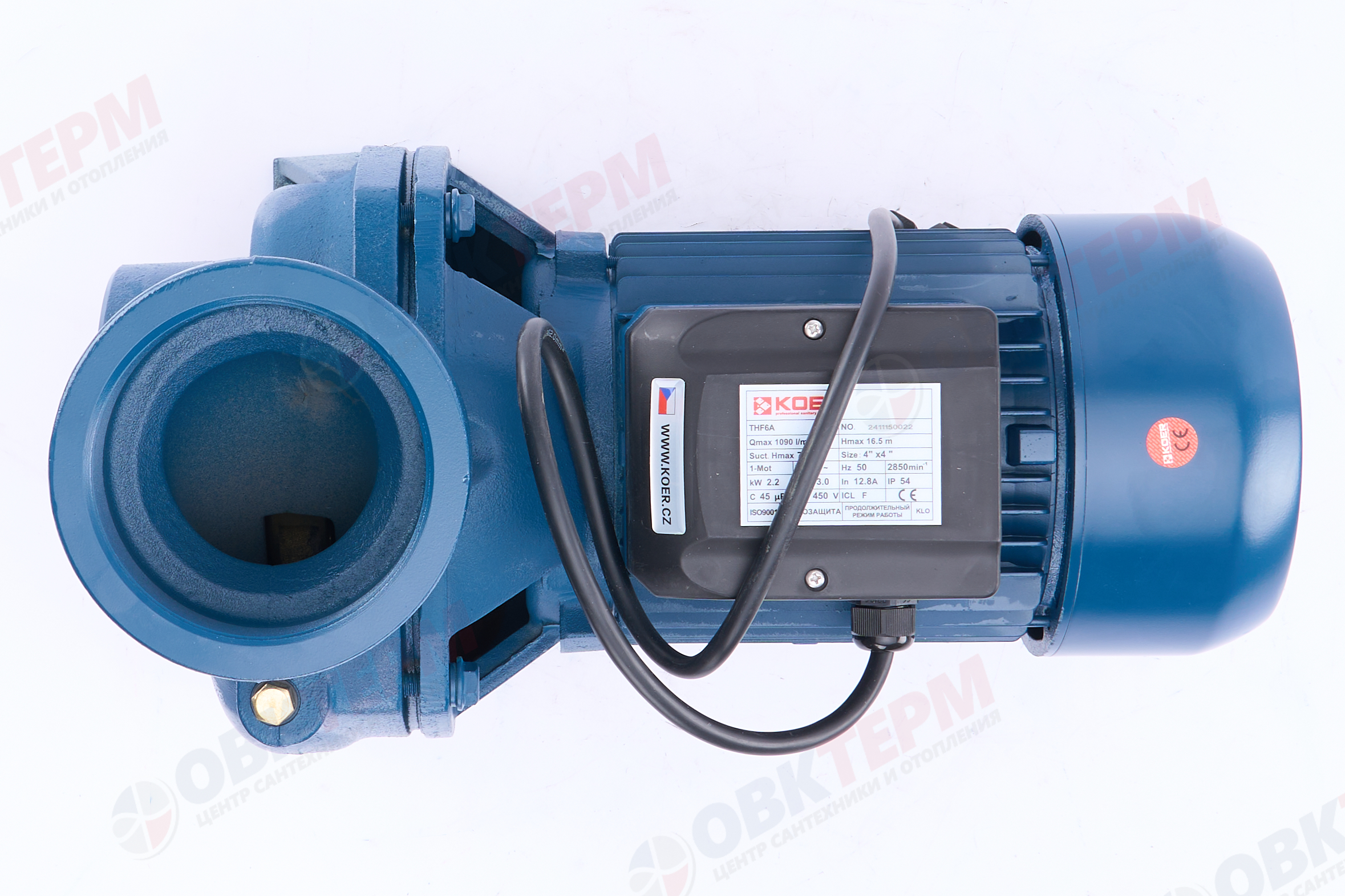 Насос центробежный  THF/6A KOER (2,2кВт/1090л.м./16,5м.) 4" - миниатюра №6