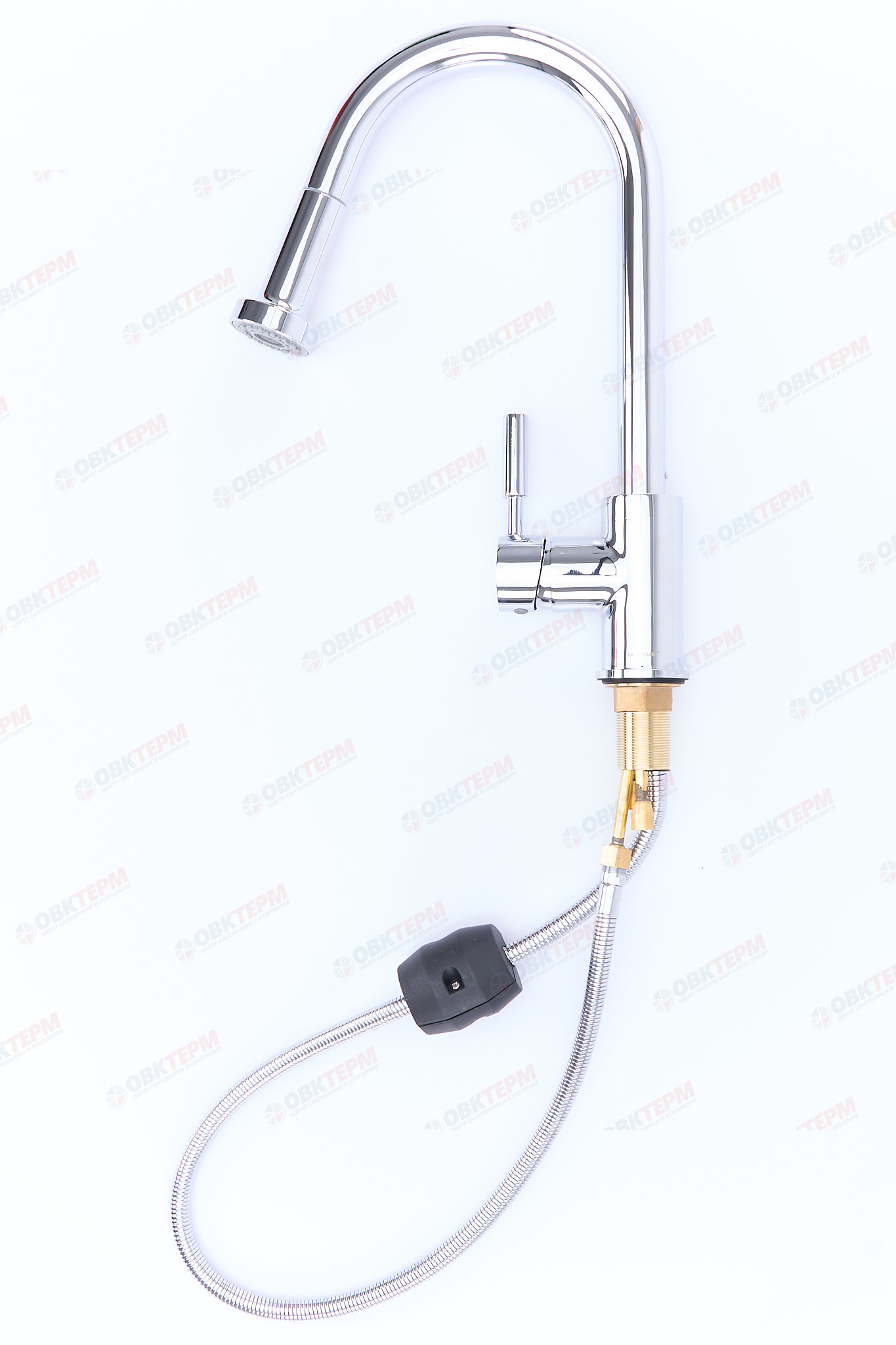 Смеситель д/кухни MIXXUS PREMIUM HANS 014 Ø40 с выдвижной лейкой (5 шт/ящ) - миниатюра №3