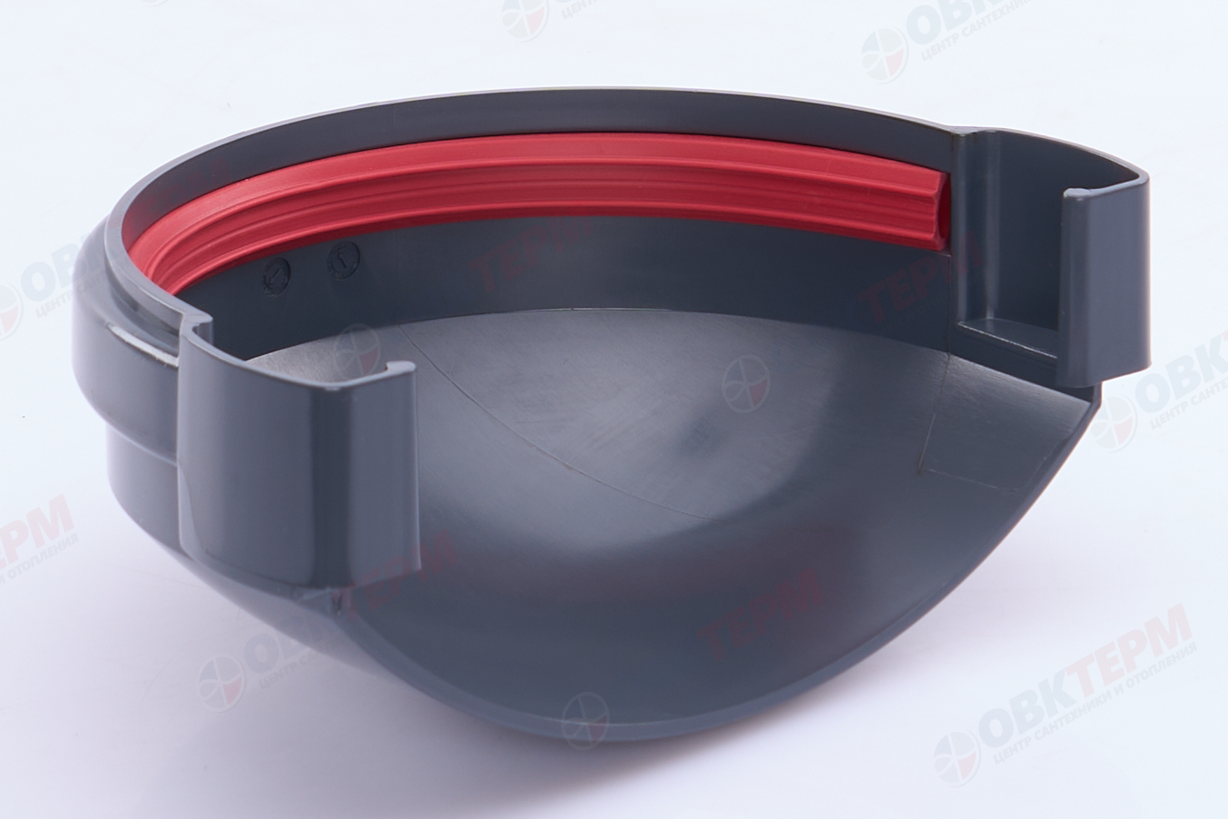 Заглушка желоба Дизайн 135 ПВХ Grand Line графит (RAL 7024) (уп. 77шт) - Изображение №2