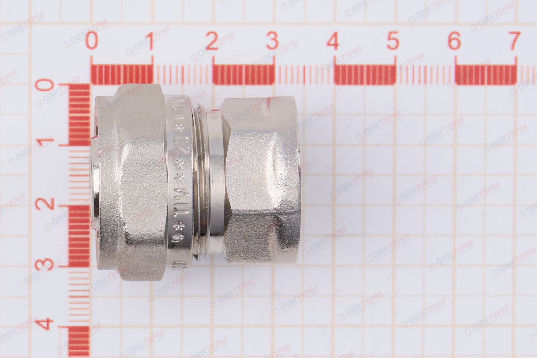 Соединитель  обжимной TIM  20*1/2"в      (10уп/90ящ) - миниатюра №6