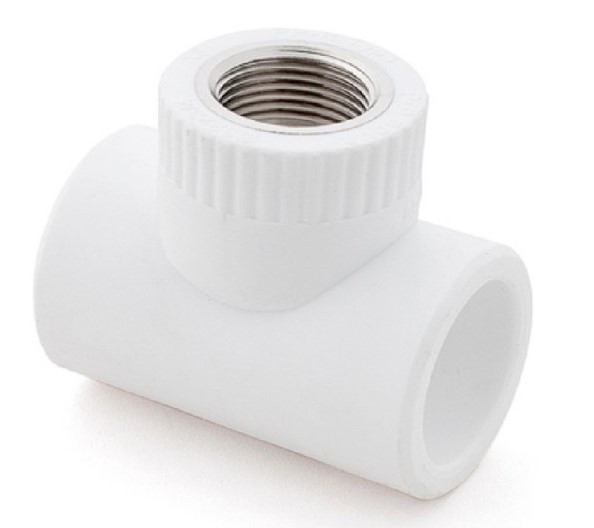 Тройник с МРВ 20 * 3/4" * 20      (белый)   (90/5)  (TIM) - миниатюра №2