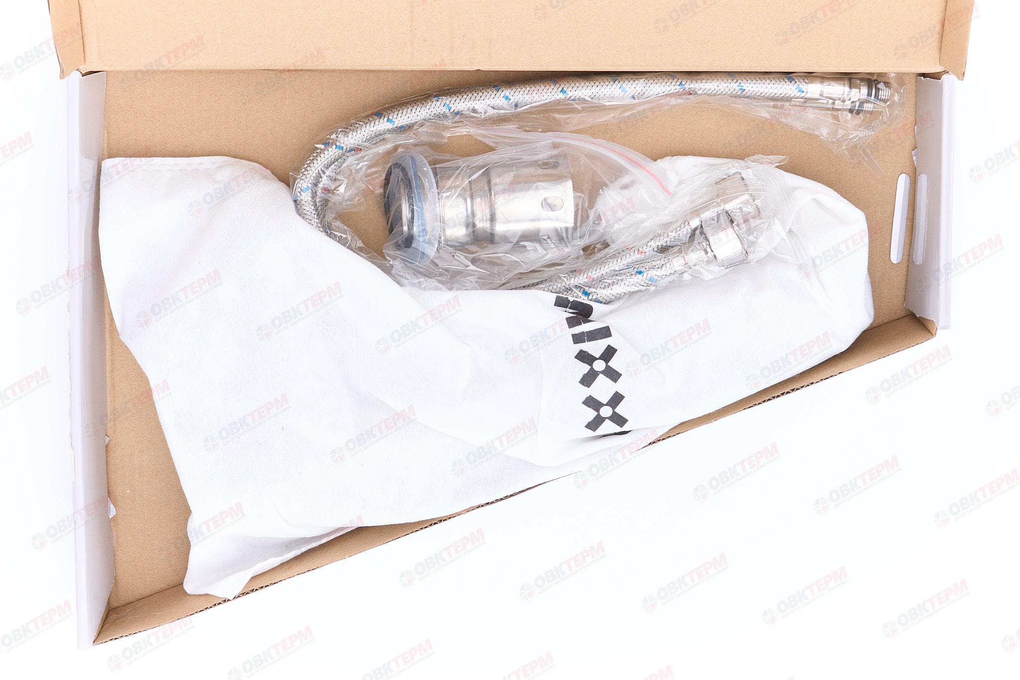 Смеситель д/умывальника нерж/сталь MIXXUS EVA-001 HIGH (10 шт/ящ) - миниатюра №6