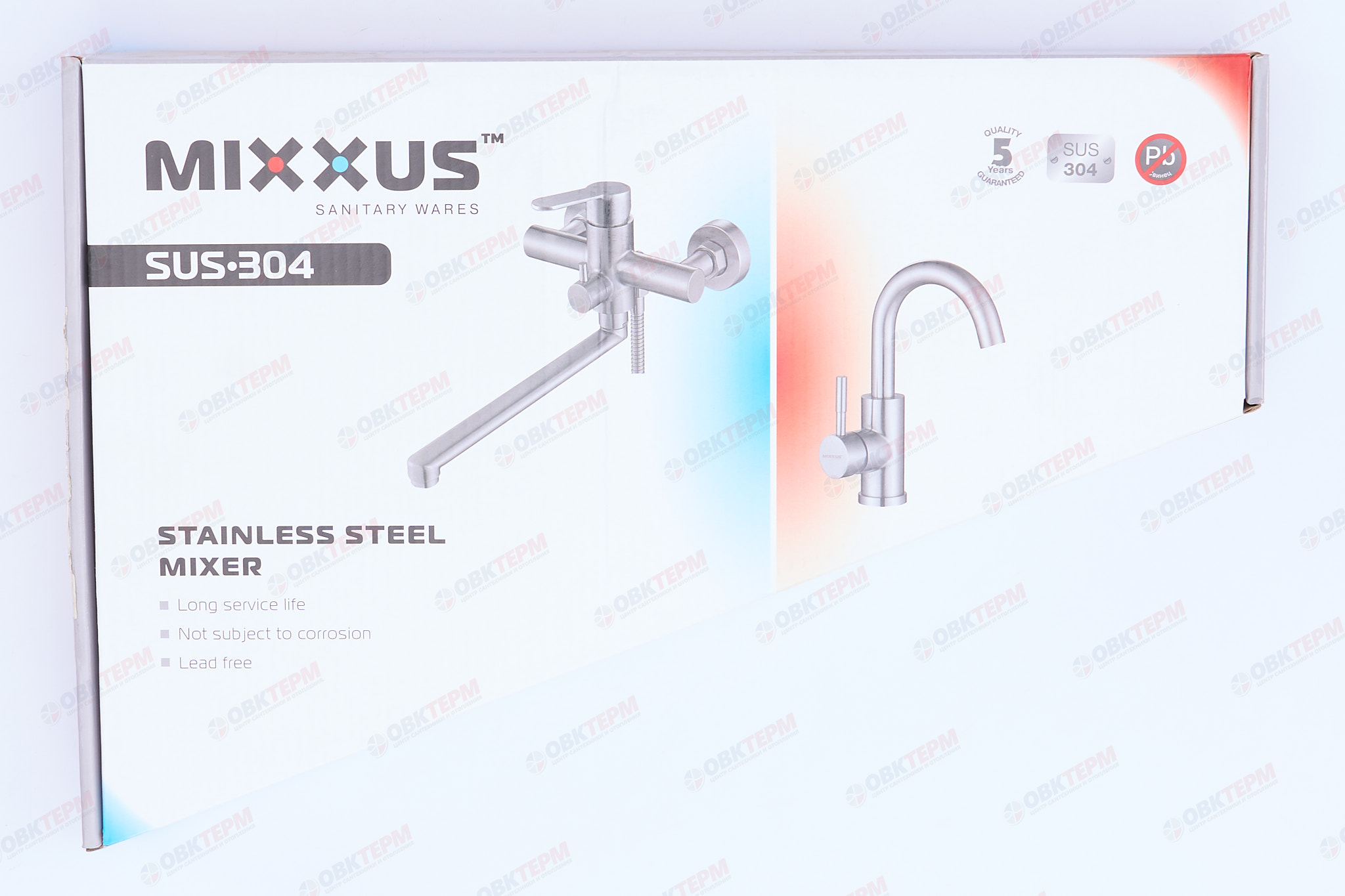 Смеситель д/умывальника нерж/сталь MIXXUS EVA-001 HIGH (10 шт/ящ) - миниатюра №7