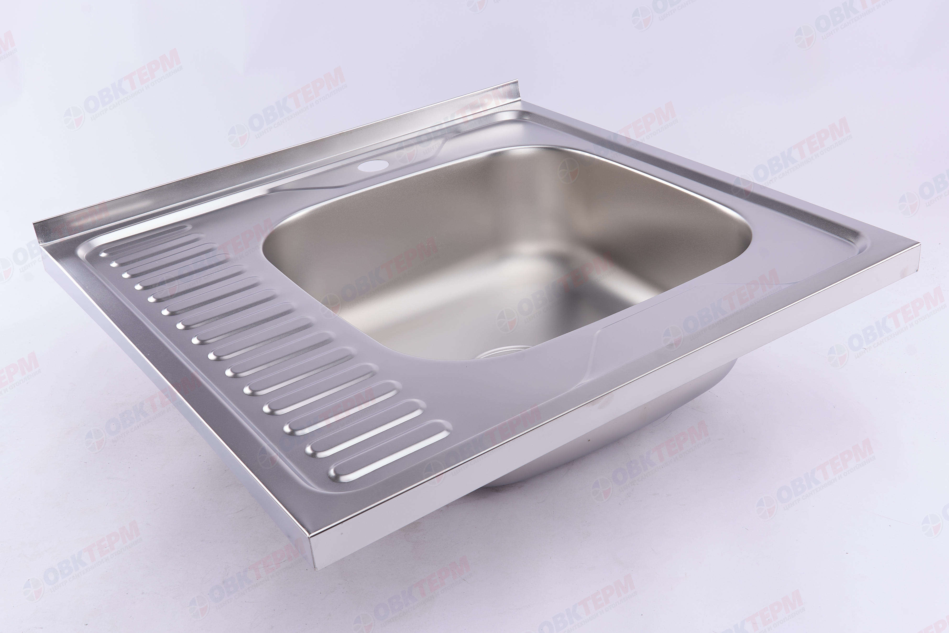 ZERIX мойка Z6060R-08-180E (SATIN) НАКЛАДНАЯ \ с сифоном (10шт/ящ) - Изображение №2