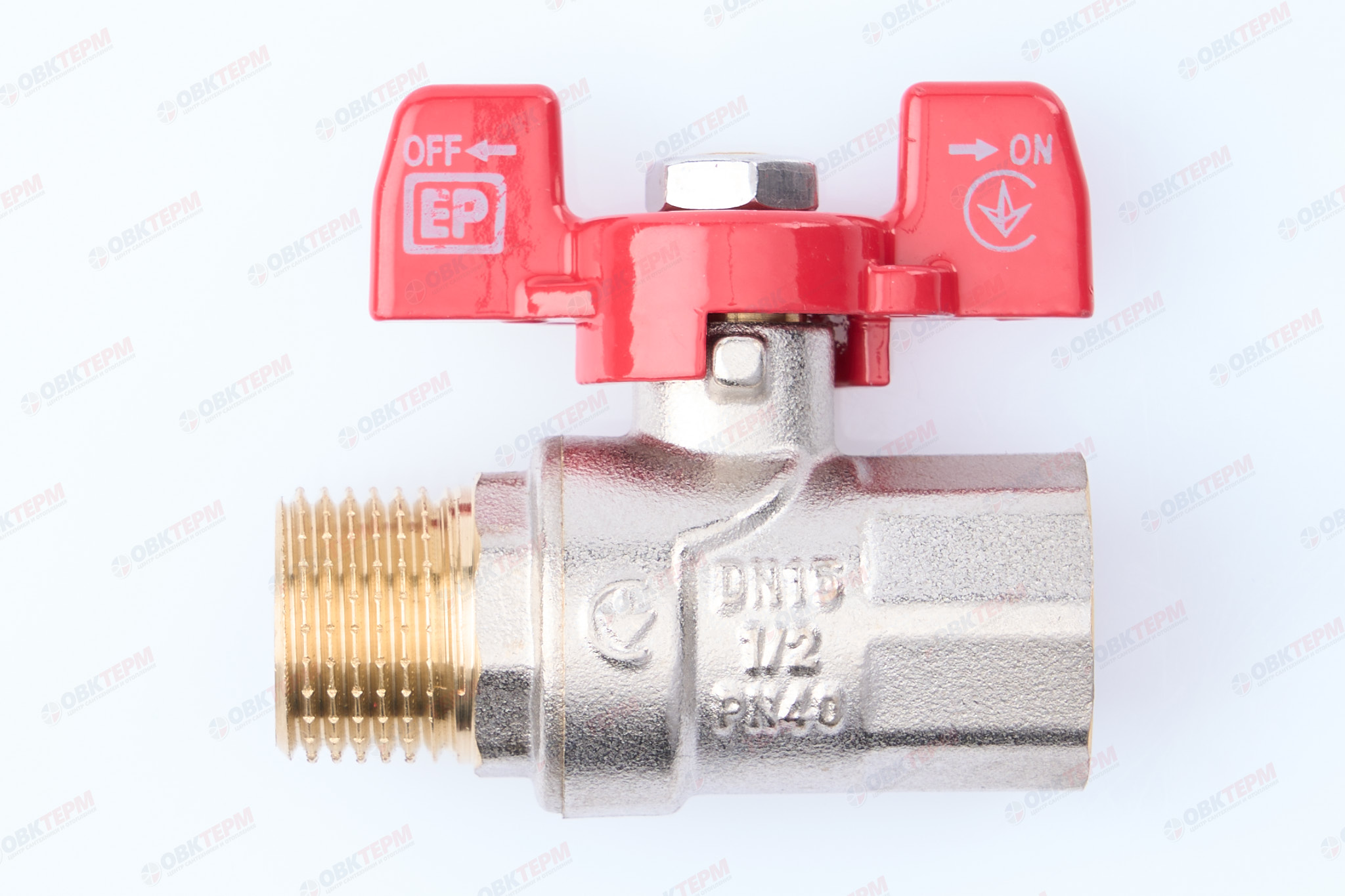 Кран шаровый     EUROPRODUCT      1/2"  ВН   бабочка    (96 шт) - Изображение №1