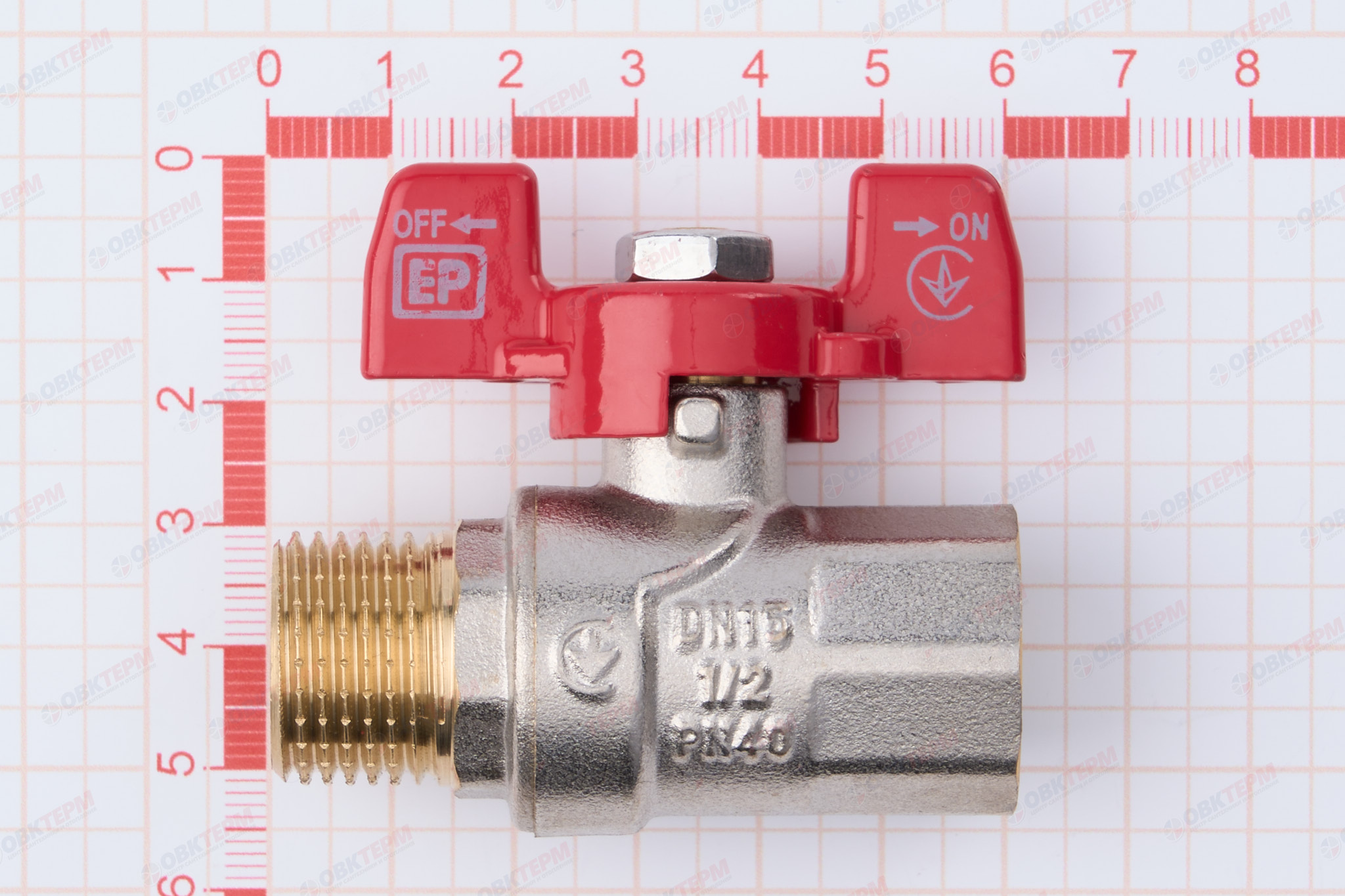 Кран шаровый     EUROPRODUCT      1/2"  ВН   бабочка    (96 шт) - миниатюра №6