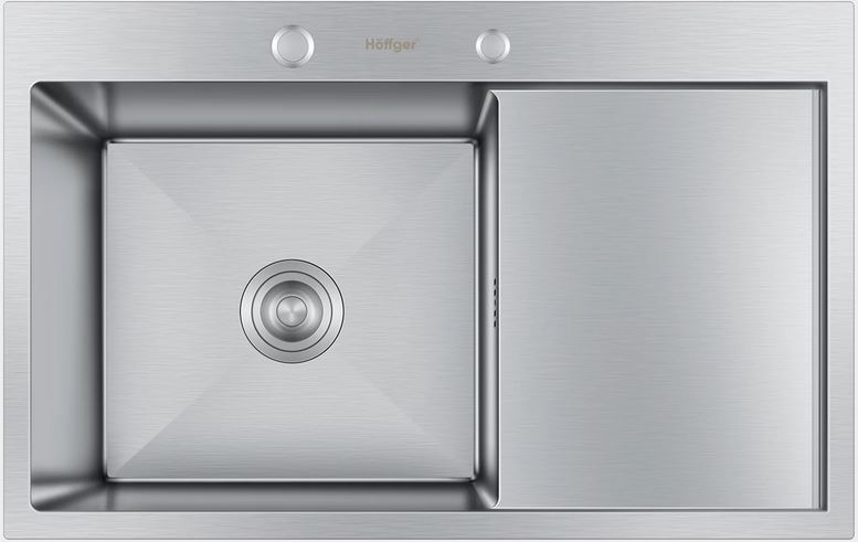Мойка HOFFGER 7850-L SATIN /сифон /1+3мм /780*500*210мм (8шт/ящ) - Изображение №1