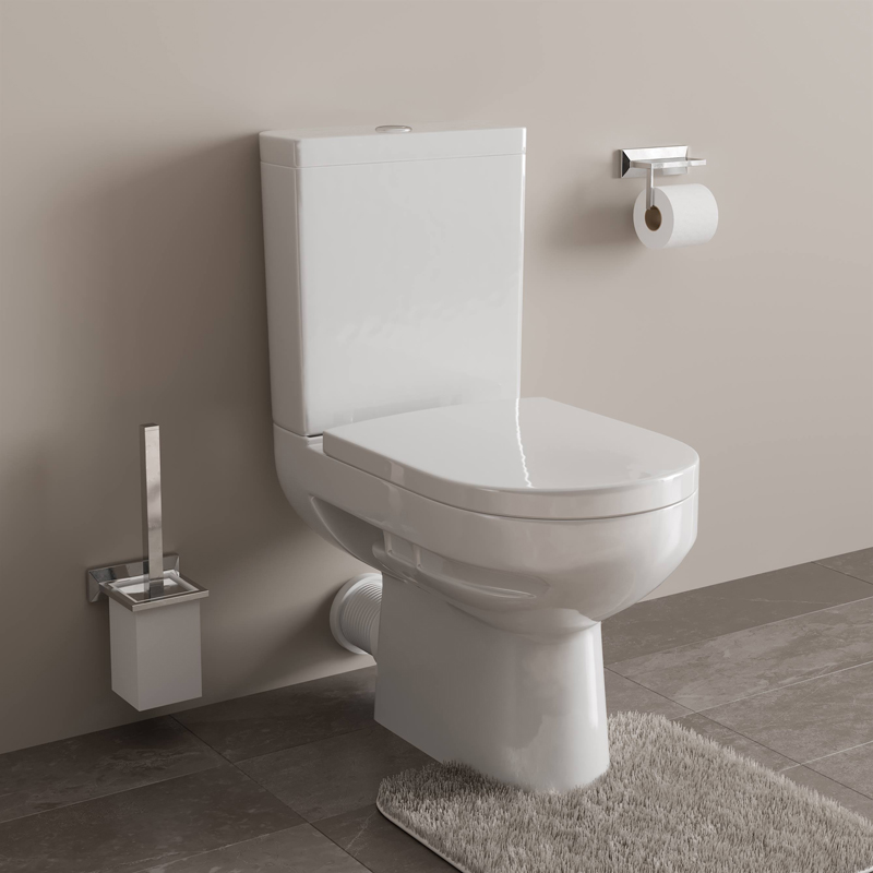 Унитаз-компакт GESSO W103 Home de luxе (прямой выпуск,2 режим, сиденье ПП НЕПТУН) - миниатюра №3