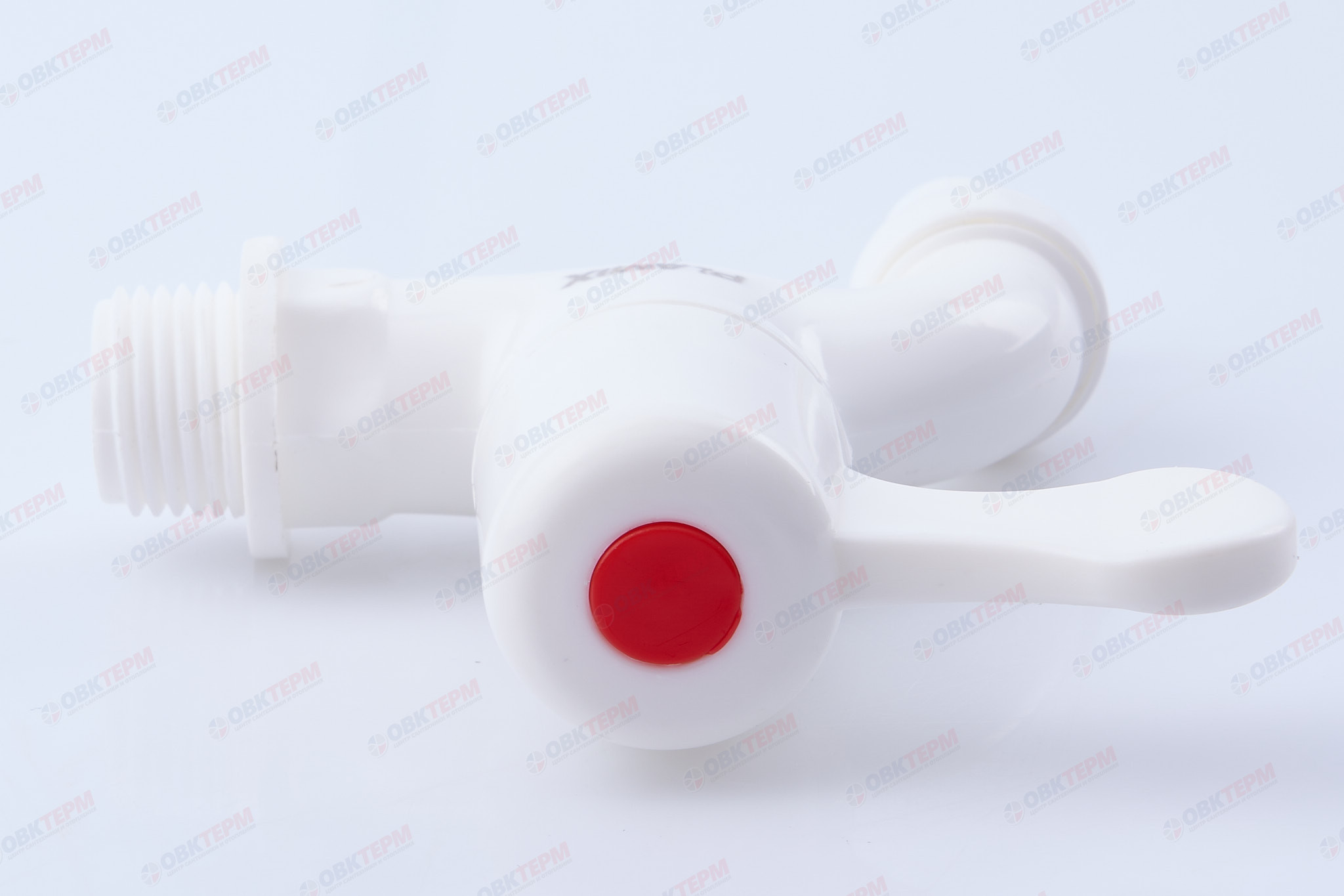 Кран шаровый пластиковый  для холодной воды     1/2"   (белый)  PLAMIX PVS-BOX-1/2  (240шт) - миниатюра №6