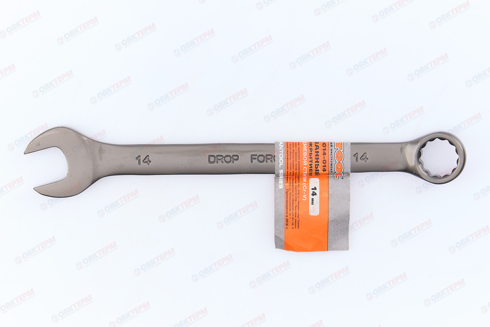 Ключ комбинированный 14 мм CR-V, с черным никелевым покрытием SANTOOL - Изображение №4