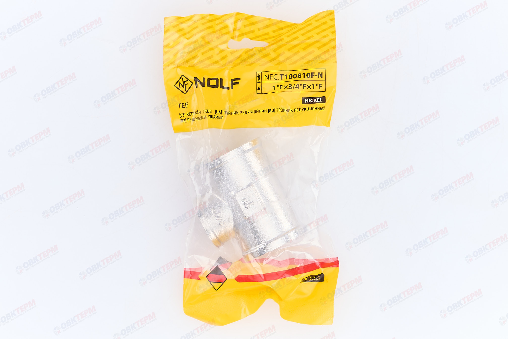 Тройник   1" - 3/4 - 1 ввв  никель NOLF Classic   (80ящ/10шт) - миниатюра №6