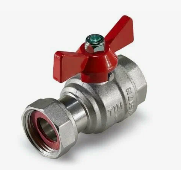 Кран шаровый с накидной гайкой    TIM      3/4"В - 1"НГ   прямой    (15/60) - Изображение №1