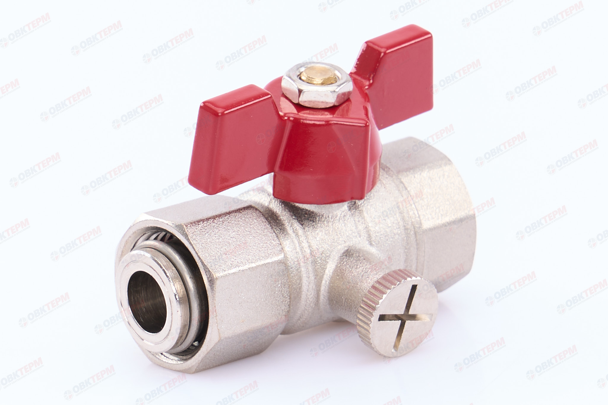 Кран шаровый         TIM  для подключения манометра 1/2"*1/2 ВВ      (50ящ/25) - Изображение №2