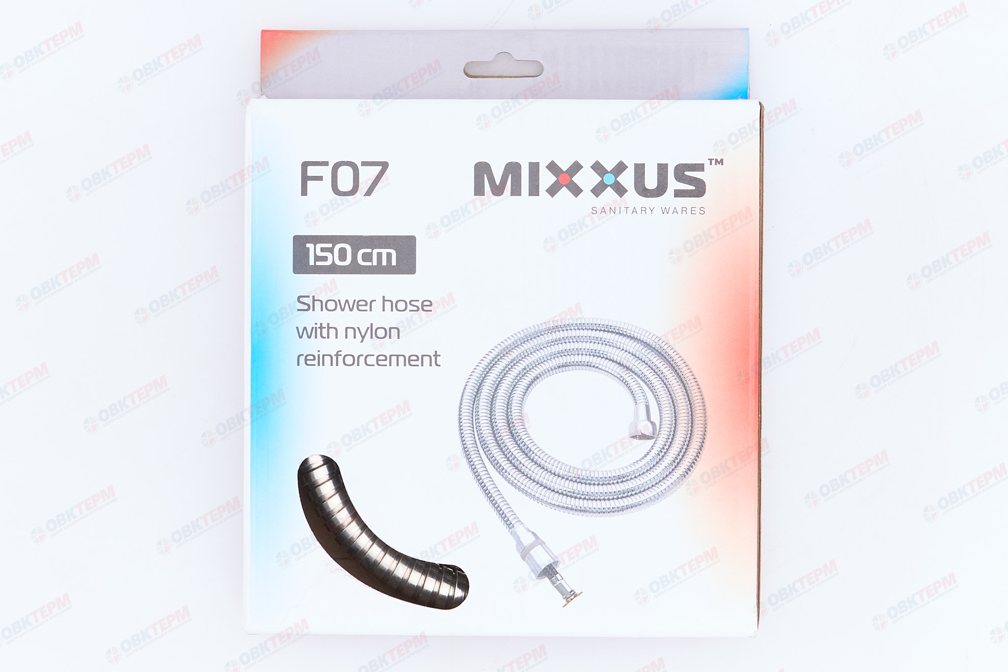 Шланг д/душа MIXXUS F07 хром /150 см /арм-й нейлоном (48 шт/ящ) - Изображение №4