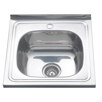 Мойка FRAP 0.6 мм F65050 наклад  50*50*16,5 глянец (левая) - Изображение №1