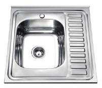 Мойка FRAP 0.6 мм F66060 наклад  60*60*16,5 глянец  (левая) - Изображение №1