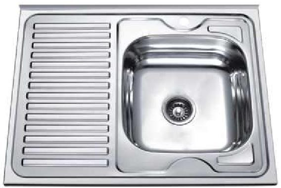 Мойка FRAP 0.6 мм F66080R* наклад  80*60*16,5 глянец (правая) - изображение №1