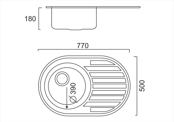 Мойка FRAP 0.8 мм          77*50*19 матов                FS5077 *  (8 кр) - Изображение №2