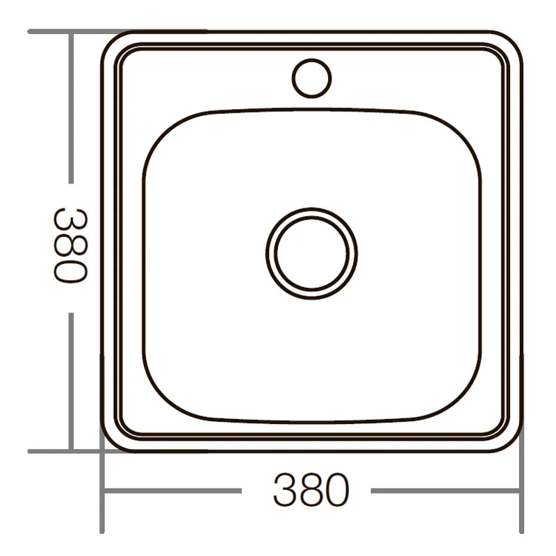 ZERIX мойка Z3838-06-160D (decor) ВРЕЗНАЯ /сифон (15шт/ящ) - Изображение №2