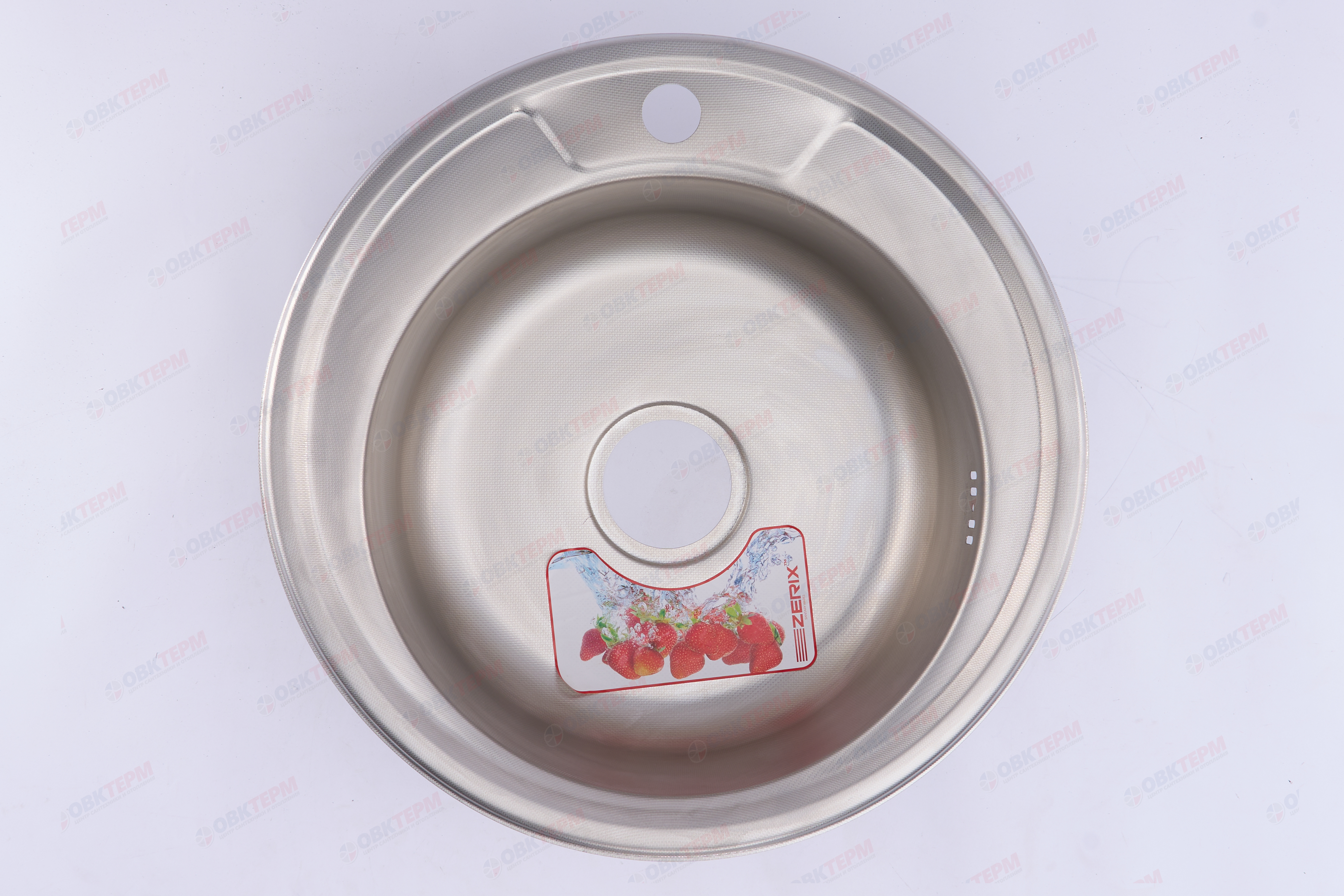 ZERIX мойка Z490-08-180D (decor) ВРЕЗНАЯ /сифон (10шт/ящ) - Изображение №4