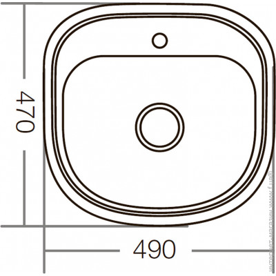 ZERIX мойка Z4947-08-180D (decor) ВРЕЗНАЯ /сифон (10шт/ящ) - миниатюра №2