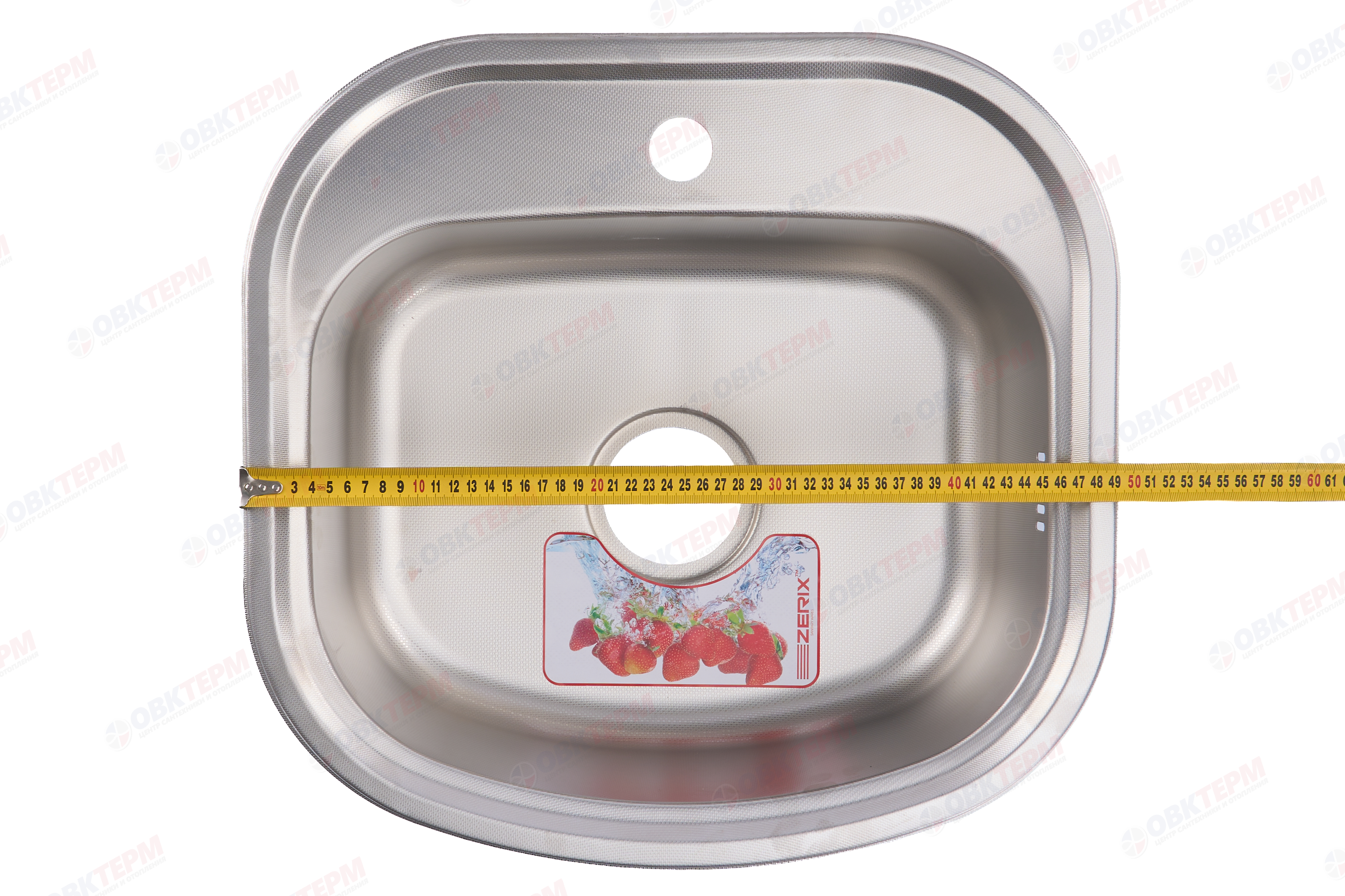 ZERIX мойка Z4947-08-180D (decor) ВРЕЗНАЯ /сифон (10шт/ящ) - миниатюра №8