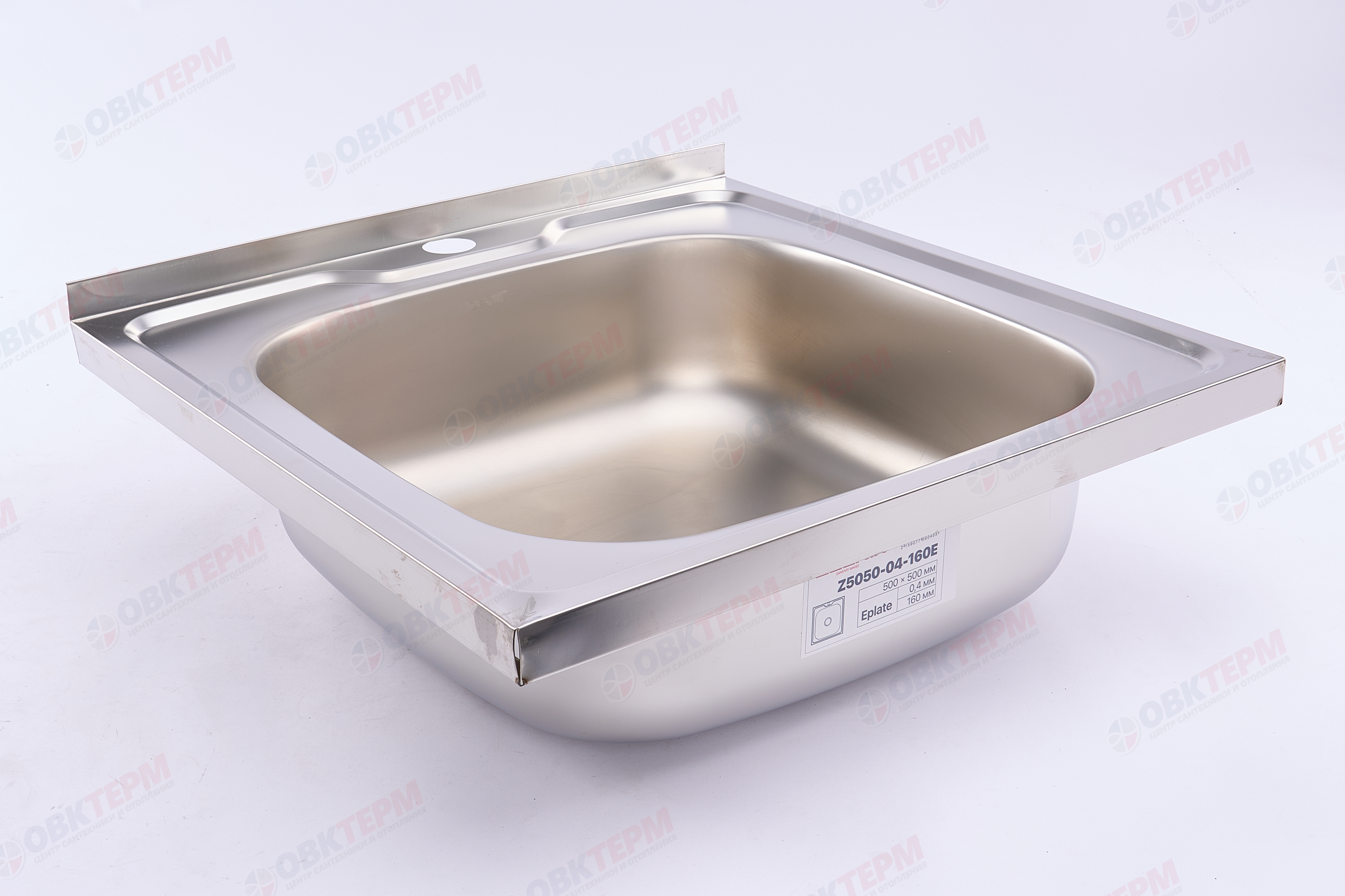ZERIX мойка Z5050-04-160E (SATIN) НАКЛАДНАЯ / без сифона (10шт/ящ) - Изображение №2