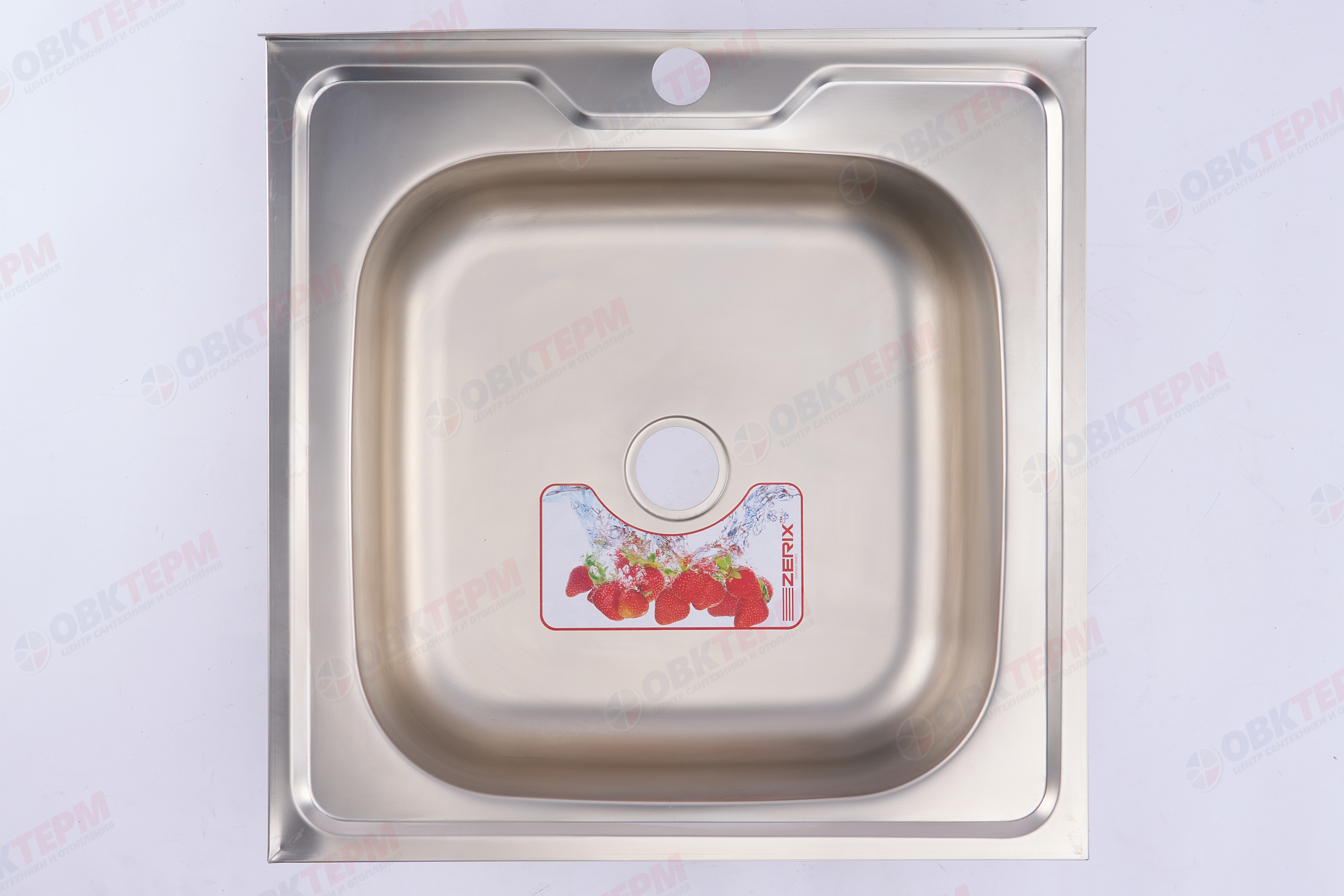 ZERIX мойка Z5050-04-160E (SATIN) НАКЛАДНАЯ / без сифона (10шт/ящ) - Изображение №4