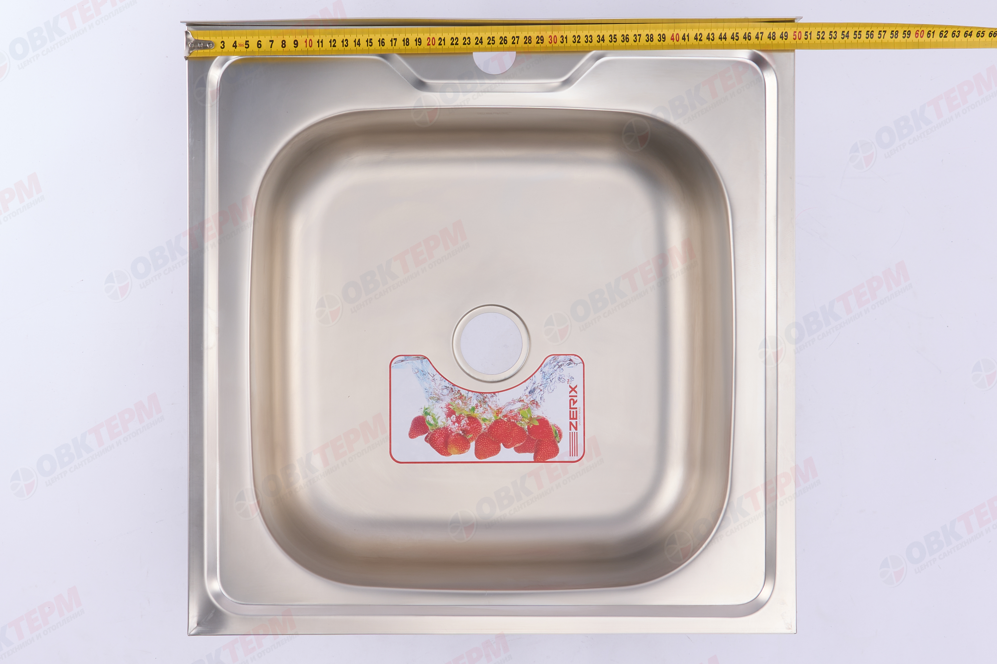 ZERIX мойка Z5050-04-160E (SATIN) НАКЛАДНАЯ / без сифона (10шт/ящ) - Изображение №5